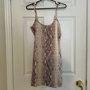 Pink snake print dress